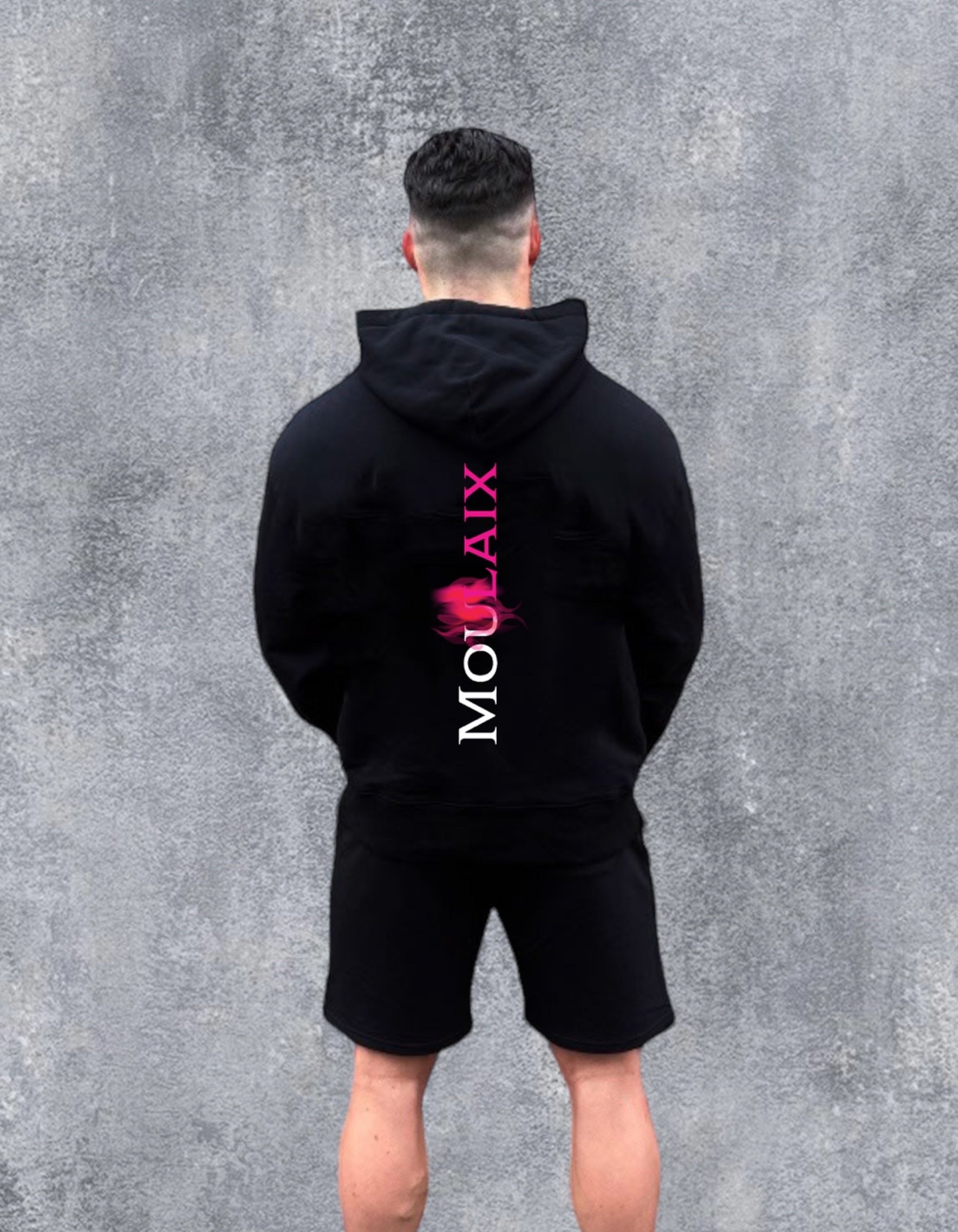 Moulaix White-Pink  - Oversize Hoodie